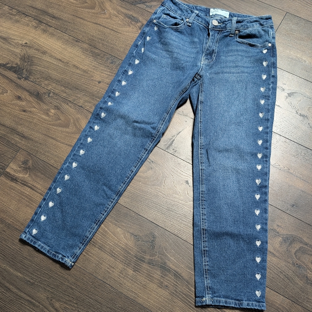 Banjara Silver Heart-Embellished Valentine Jeans‎ Size 5/26